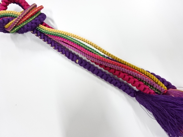 正絹　手組帯締め